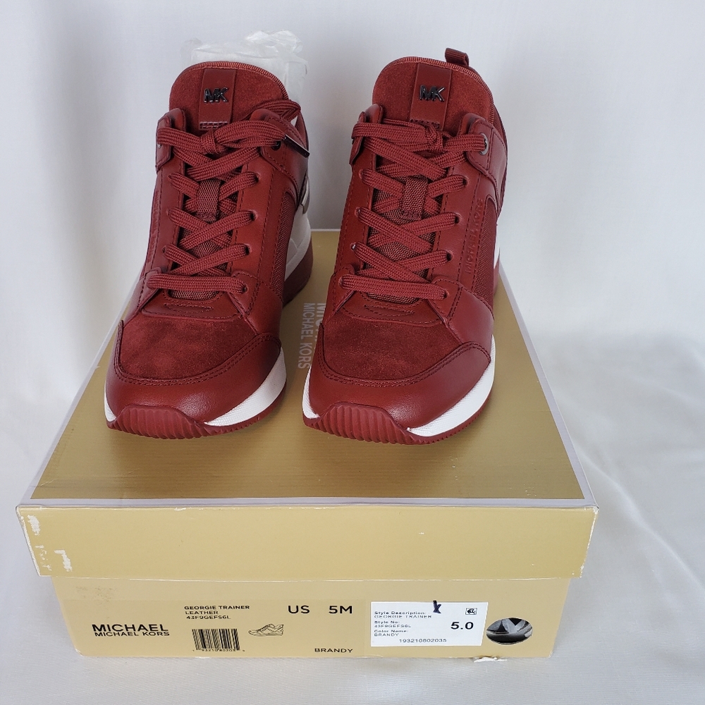 Women's- Girls MICHAEL KORS  George Trainer Sneakers/ Brandy Color/ Size: 5